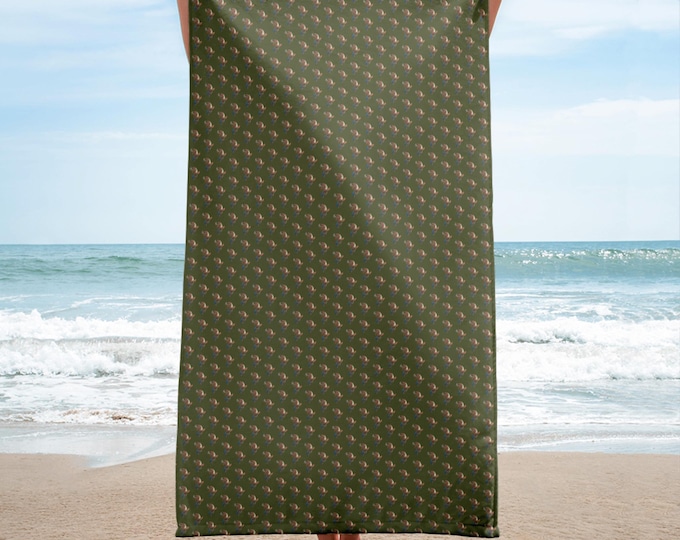 Evergreen Estate Mallard Duck Beach Towel | Preppy Summer Pool Towel | Luxury Cotton Blend