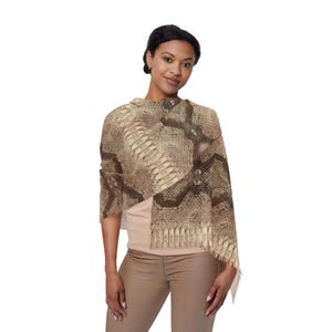 Sciarpa leggera da collo / Sciarpa di lusso per le spalle / Elegante accessorio da viaggio per resort (68,5 x 180 cm)