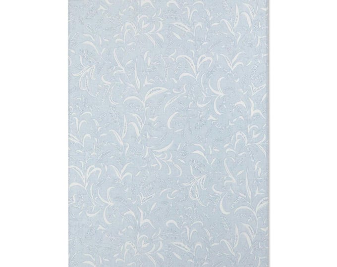 Subtle Light Blue Swirl Pattern Area Rug | Light Blue Floral Motif, Soft Decorative Rug (48"x72")
