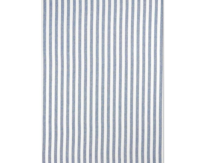 Blue & White Pinstripe Area Rug | Nautical Stripe Runner, Coastal Home Decor (48"x72")