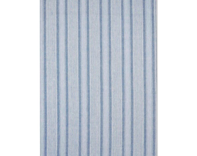 Blue Striped Pattern Sophisticated Area Rugs | Preppy Coastal Stripe Floor Rug (48"x72")