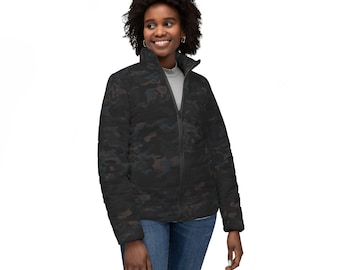 Black Camo Puffer Jacket