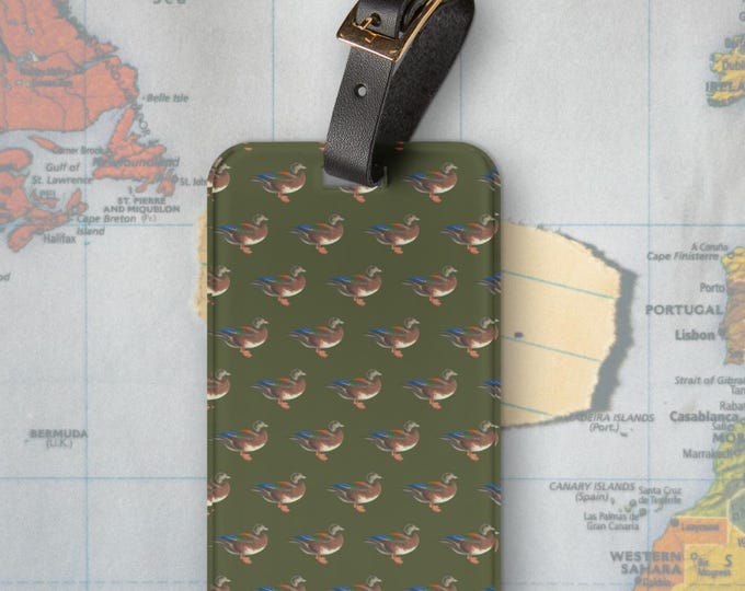 Evergreen Estate Mallard Duck Luggage Tag | Preppy Travel Accessory | Heritage Luxe Travel Tag