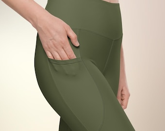 Evergreen Estate Pocket Leggings | High-Waisted Preppy Activewear | Matching Family & Pet | Top Nacch Luxe