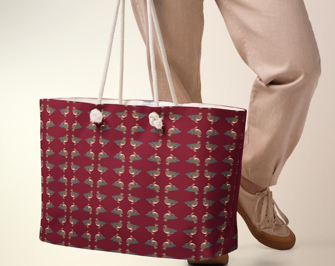 Mallard Reserve Oversized Weekend Tote – East Coast Sporting Club Travel Bag | Heritage Estate Rope Handle Weekender | Coastal Luxe Getaway