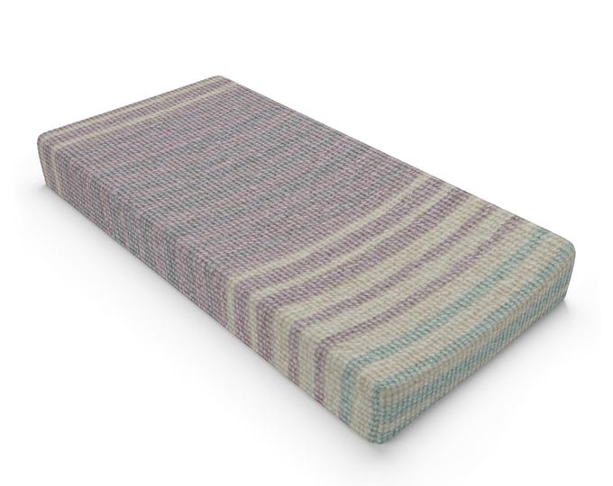Pastel Stripes Baby Changing Pad Cover | Neutral Nursery Bedding