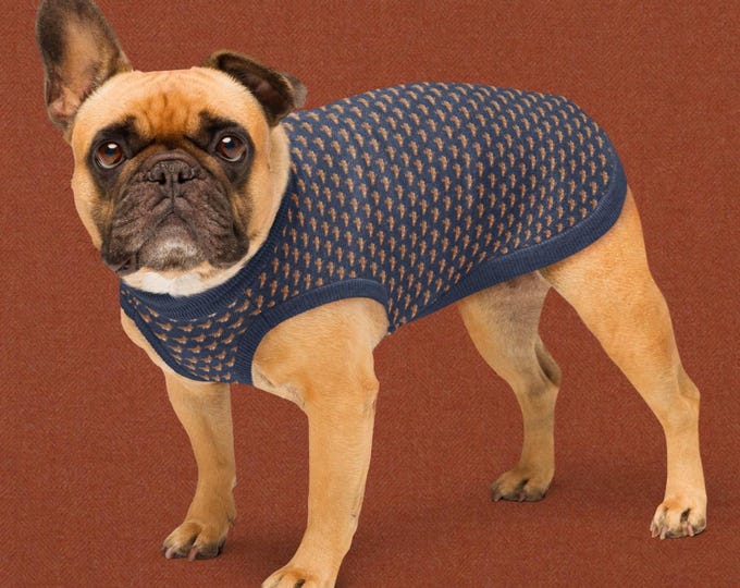 Newport Navy Mallard Duck Dog Sweater | Heritage Knit Pet Sweater | Matching Family Outfit | Preppy Luxury Pet Apparel