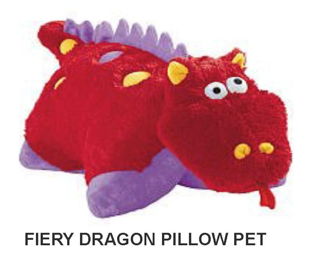 Personalized Dragon Pillow Pet Fiery Dragon Authentic Pillow Etsy
