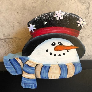 Snowman with Scarf,  HOME Interchangeable  O- Home Wall Sign - Holiday Sign - Interchangeable Character - Winter Snowman