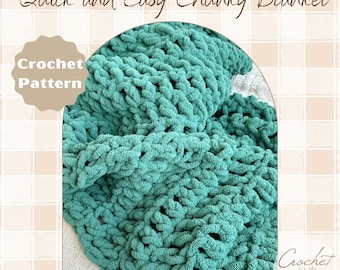 Quick and Easy Crochet Chunky Blanket Pattern | Crochet Blanket Pattern