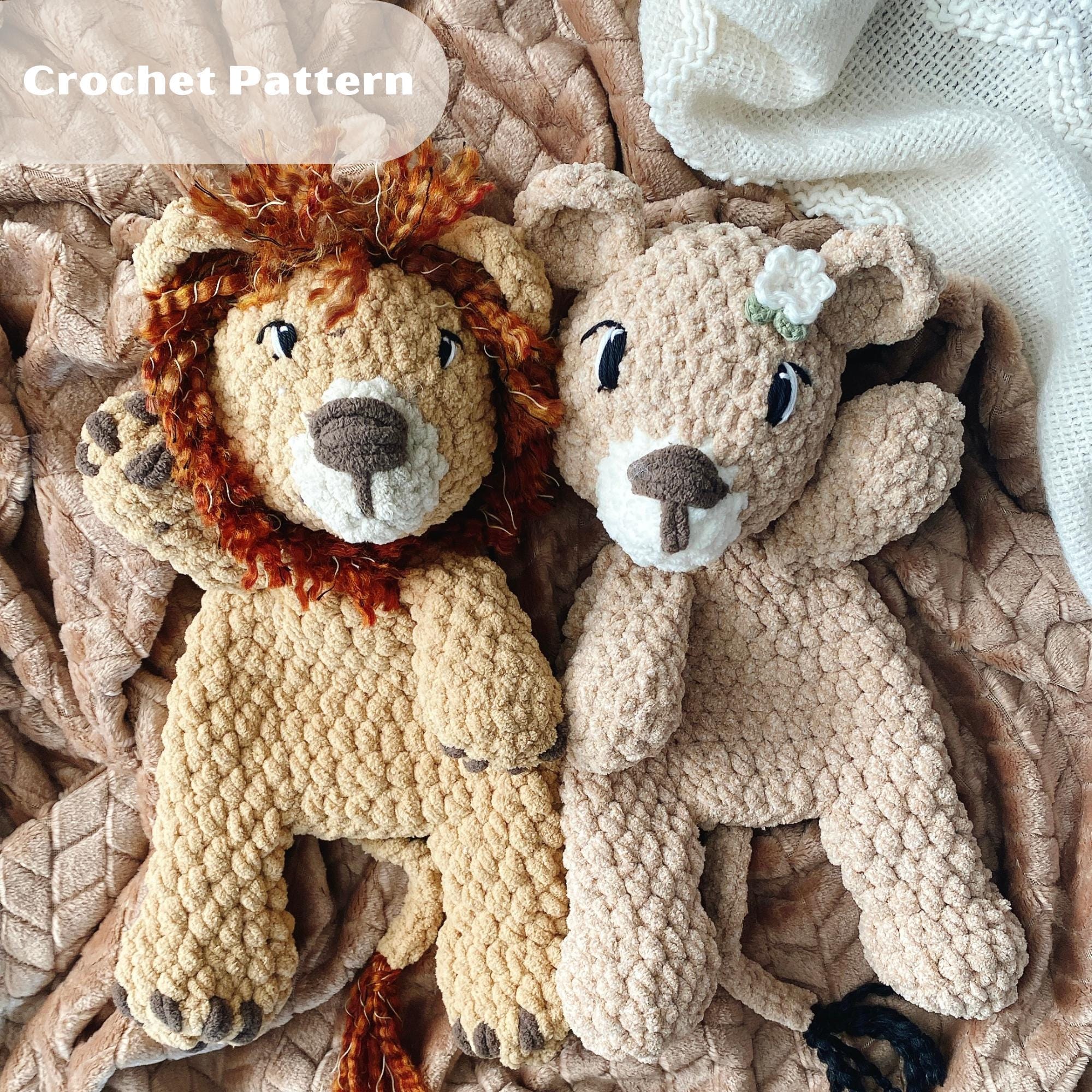 Lion Crochet PATTERN | Low Sew Crochet Amigurumi Pattern | Lion Pattern ...