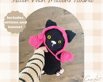 Cat Plushie Crochet PATTERN |  Crochet Amigurumi Pattern | Kitty Pattern | Crochet Animal Pattern | Crochet Plushie Black Cat