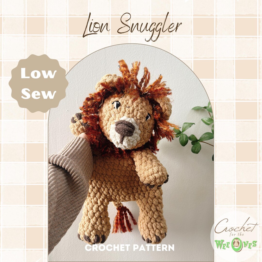 Lion Crochet PATTERN | Low Sew Crochet Amigurumi Pattern | Lion Pattern ...
