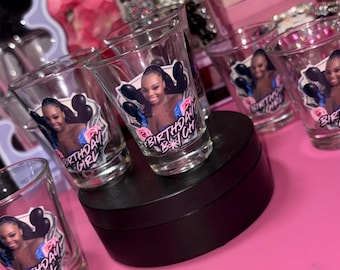 Custom Photo Shot Glass: Personalized Birthday Party Favor