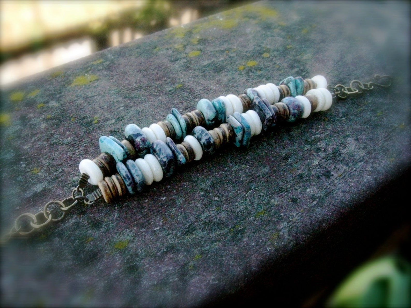 Organic Double Strand Beaded Bracelet Mirage Etsy