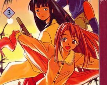 Vintage Love Hina Vol 3 Used English Manga Graphic Novel Comic Book