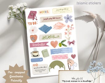 Islamic Stickers: Muslimah Quran Journaling, Digital Planner (Printable PDF), Goodnotes Sticker
