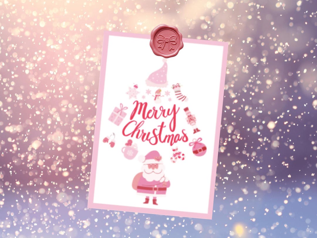 Pink Christmas Gift Tags Printable | Editable Holiday Labels | Canva ...