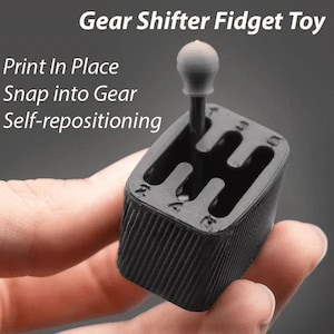 Gear Shifter Fidget Toy 3D Print File, Print in Place Manual Shifter STL, Car Enthusiast Gift, ADHD Fidget, Automotive Desk Toy STL