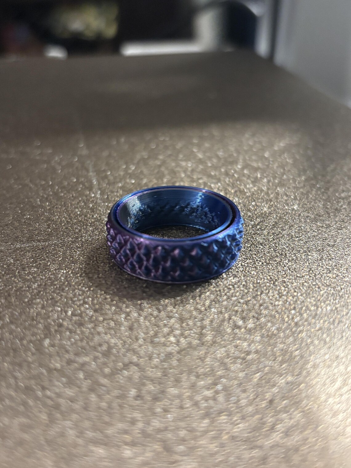 Diamond Spin Fidget Ring STL File, Knurled Fidget Ring 3D Print ...