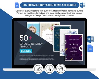 50+ Editable Invitation Templates | Google Docs, Word (Digital Download)