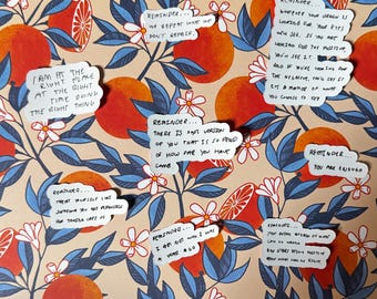 Joe Reminders Pack (8) - Waterproof Stickers