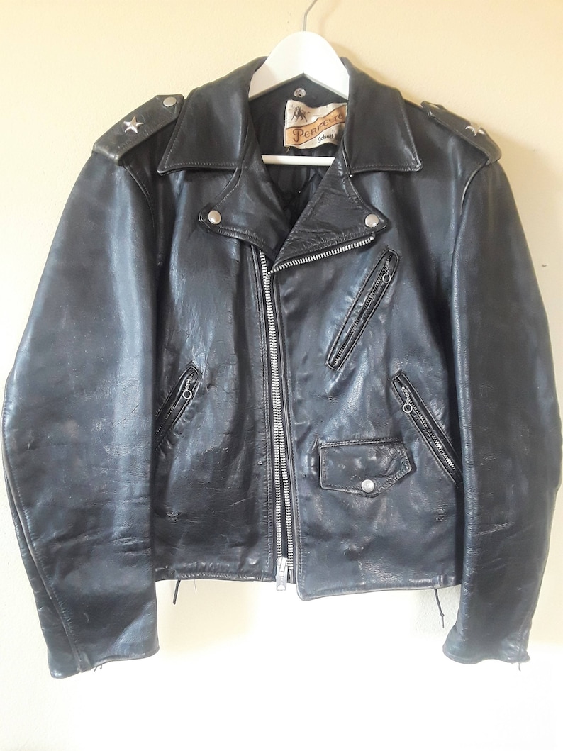 One Star Vintage 70s Schott Perfecto 38 Ramones Image 0