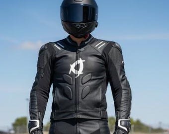 Apex Moto Black Armored Motorcycle Racing Suit –  Cowhide Leather One Piece Biker Track Gear