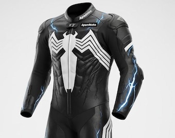 Symbiote Motorcycle Leather Racing Suit | CE Armored Biker Gear