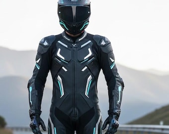 ApexMoto Armored Motorcycle Racing Suit – One Piece Cowhide Leather Moto Suit