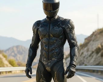 Armored Cowhide Leather Motorcycle Racing Suit | Custom Tactical Biker Gear