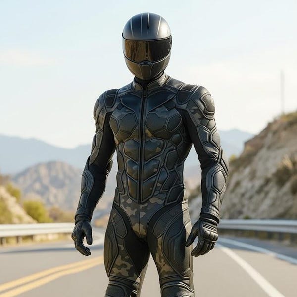 Armored Cowhide Leather Motorcycle Racing Suit | Custom Tactical Biker Gear