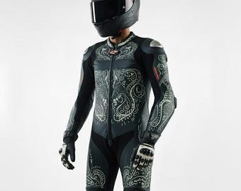 Custom Armored Cowhide Leather Motorcycle Racing Suit | Men's One Piece
