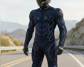 Custom Armored Cowhide Leather Motorcycle Racing Suit