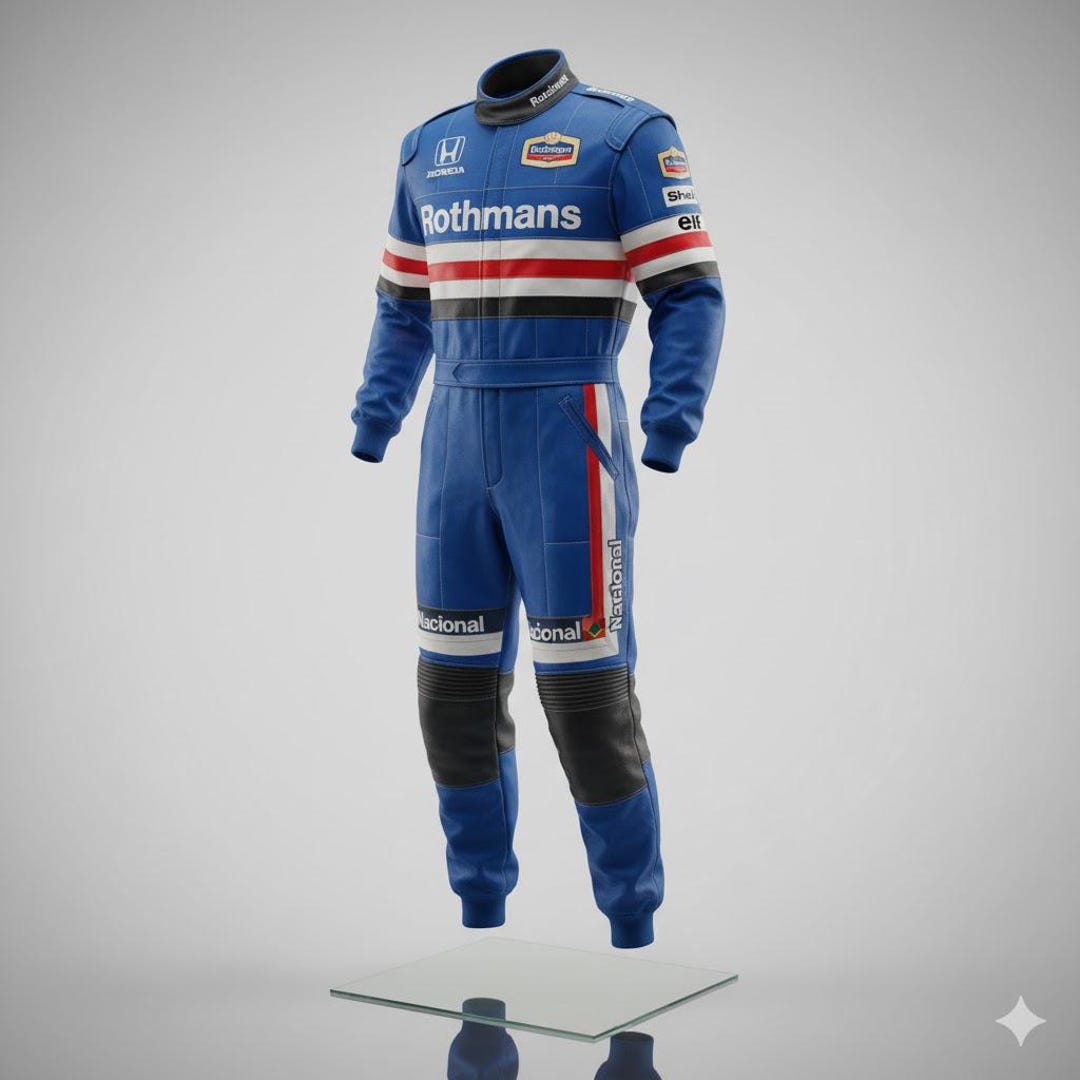 Dub Customs Rothmans Ayrton Senna Rothmans F1 Racing Suit | Custom Embroidered Motorsport ...