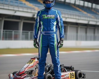 Handmade Go Kart Racing Suit for Adults | Professional One-Piece Karting Track Racewear