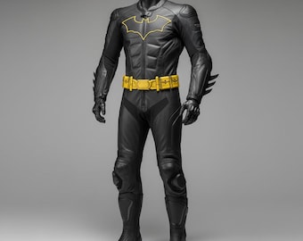 Black Motorcycle Racing Suit | Custom Moto Track Leather Suit | Dark Knight Style | ApexMoto