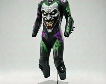 Joker-stil motorcykelracingdräkt | Specialtryckt läderträningsdräkt