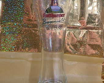 Vintage Hutthurmer Bayerwald Weisse 0,5L Duits tarwebierglas, authentieke Beierse Breweriana, traditionele hoge Weizen glazen barware