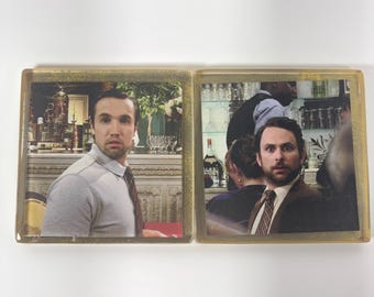 Handmade Mac and Charlie It’s Always Sunny Fridge Magnets, Resin TV Show Pair