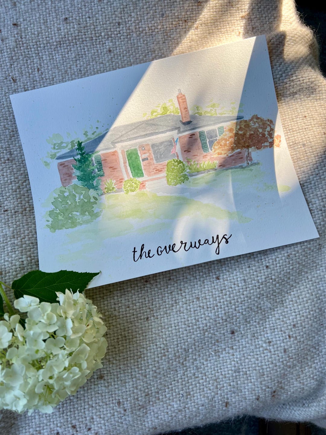 Hand Painted Watercolor House Portrait- Custom - Etsy
