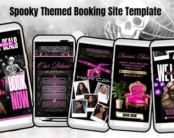 Modello di sito web Spooky Chic / Landing page di Halloween (Canva Pro, download digitale)
