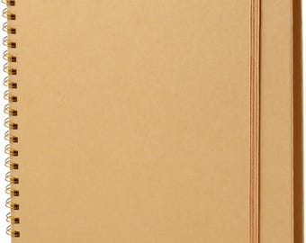 Brown Scrapbook Album 80 Pages 8x8 Inch, Junk Journal Memory Book for Wedding Anniversary Family DIY Craft Projects