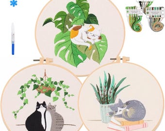 Cat Embroidery Kit for Beginners | Easy DIY Hand Stitch