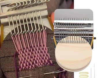 Small Loom Speedweve Type Weave Tool | Mini Darning Loom for Mending Jeans Socks Clothes | DIY Weaving Tool Hooks