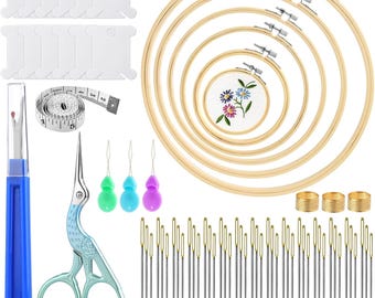Cross Stitch Kit | Embroidery Tools Set for Beginners, DIY Projects