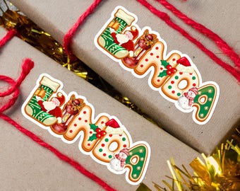 Personalized Christmas Stickers/Christmas Name Labels/Custom Gift Stickers for Christmas Presents/Holiday Sticker Labels/Christmas Gift Tags
