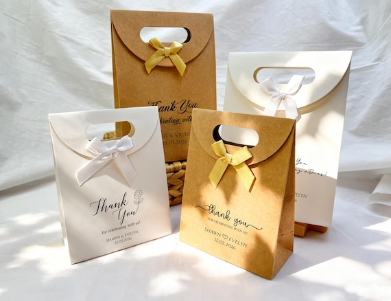 Thank You Gift Bags/Wedding Gift Bags/Thank You Wedding Favor/Wedding Welcome Bags for Guests/Bridesmaid Gift Bags/Personalized Party Bags