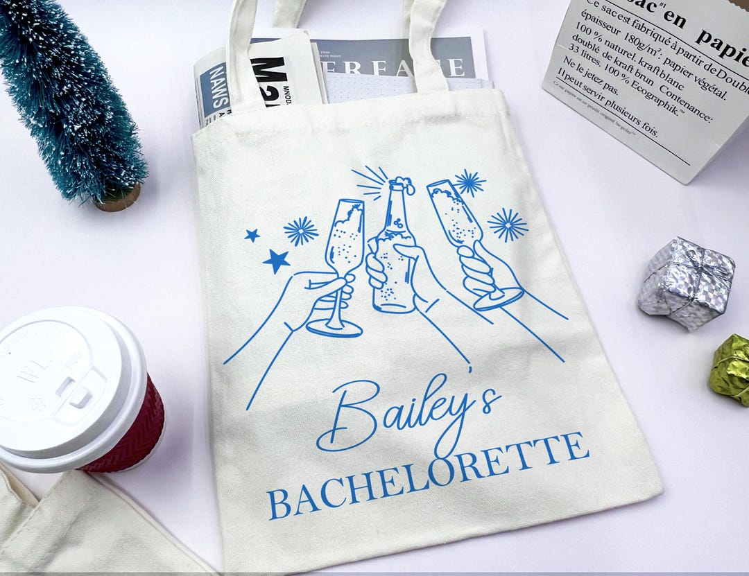 Custom Bachelorette Tote Bag, Reusable Canvas Bag, Bachelorette Party ...