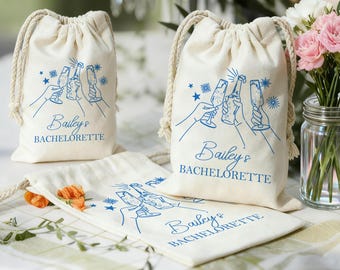 Personalized Drawstring Bag for Bachelorette Party, Hangover Kit Bags, Bridal Shower Party Gift Bags for Bridesmaids, Bridesmaid Gift Bags